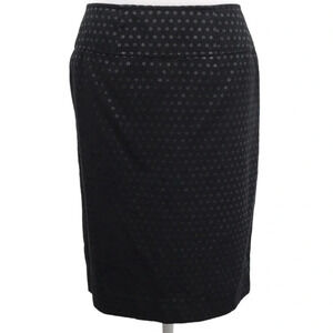 Yoana Baraschi Anthropologie Skirt Womens 2 Black‎ Polka Dot Pencil Straight